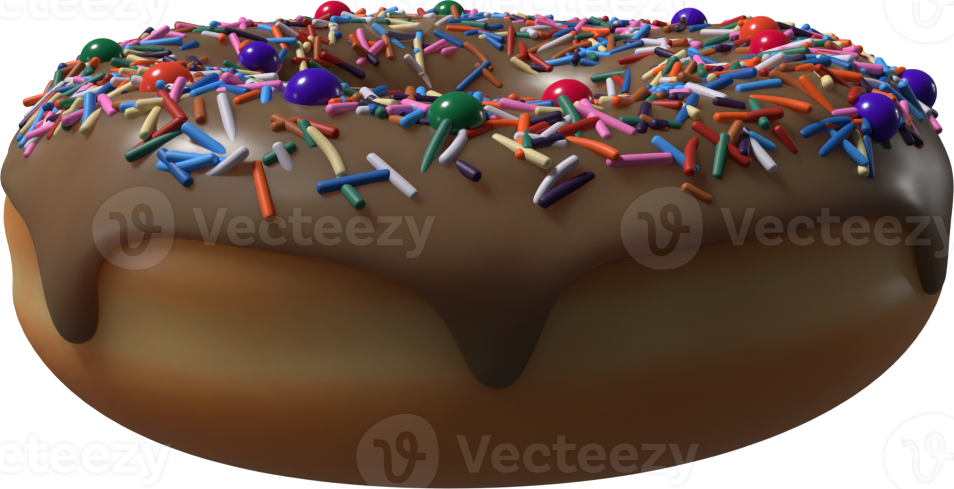 Free Schokoladenkrapfen mit Streuseln 3D-Darstellung 10286228 PNG with ...