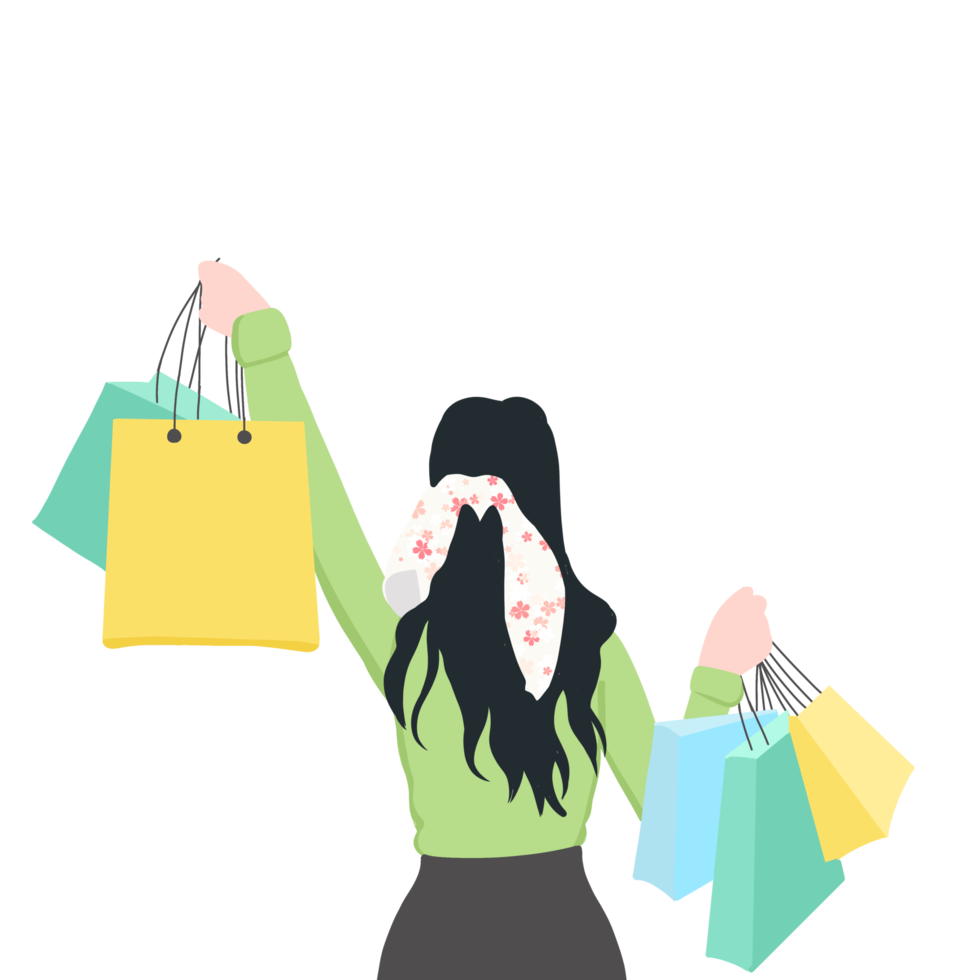 luto Tiza alto Free mujer de compras, compradora femenina con bolsas de compras 10286317  PNG with Transparent Background