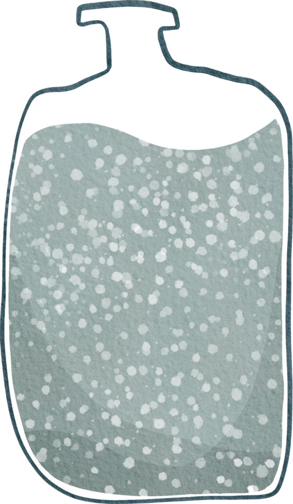 watercolor glass bottle png