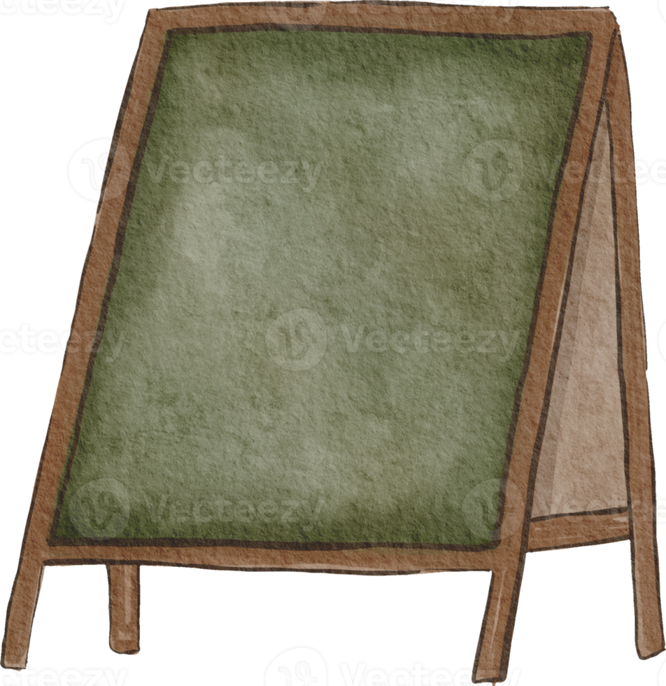 aquarel menu zwart bord png