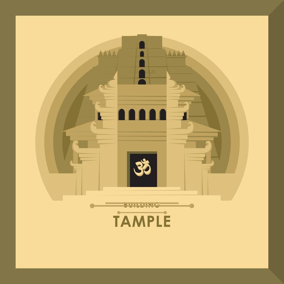 diseño del edificio del templo vector