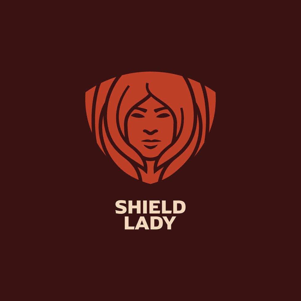 Shield Lady Logo vector