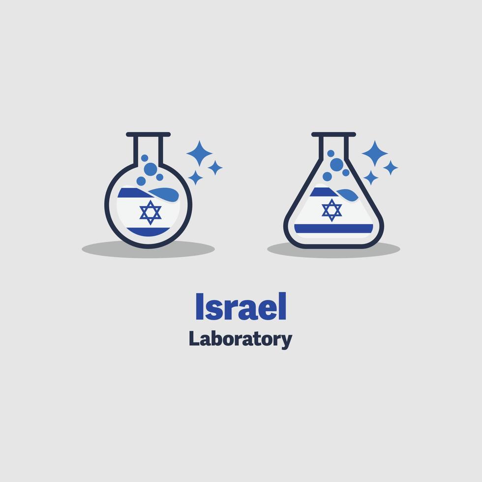 Israel Laboratory Icons vector