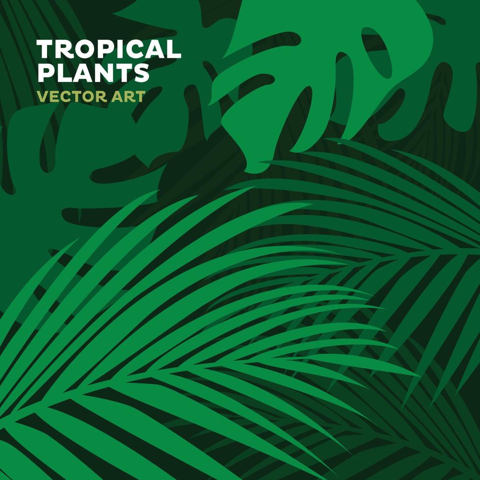 fondo de plantas tropicales vector