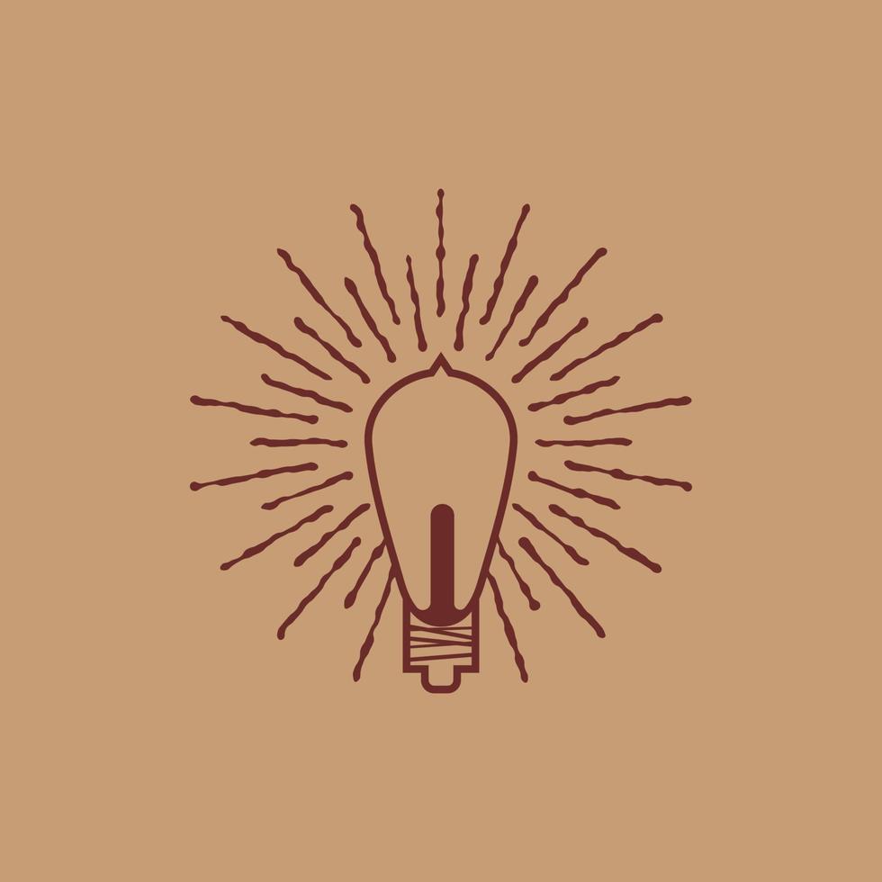 Vintage Bulb Lamp vector