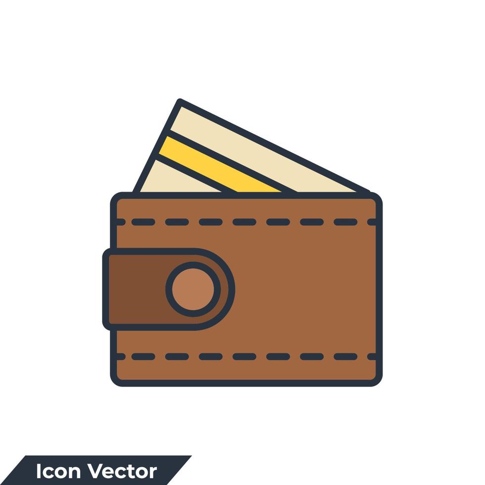 wallet icon logo vector illustration. payment cash symbol template for graphic and web design collection