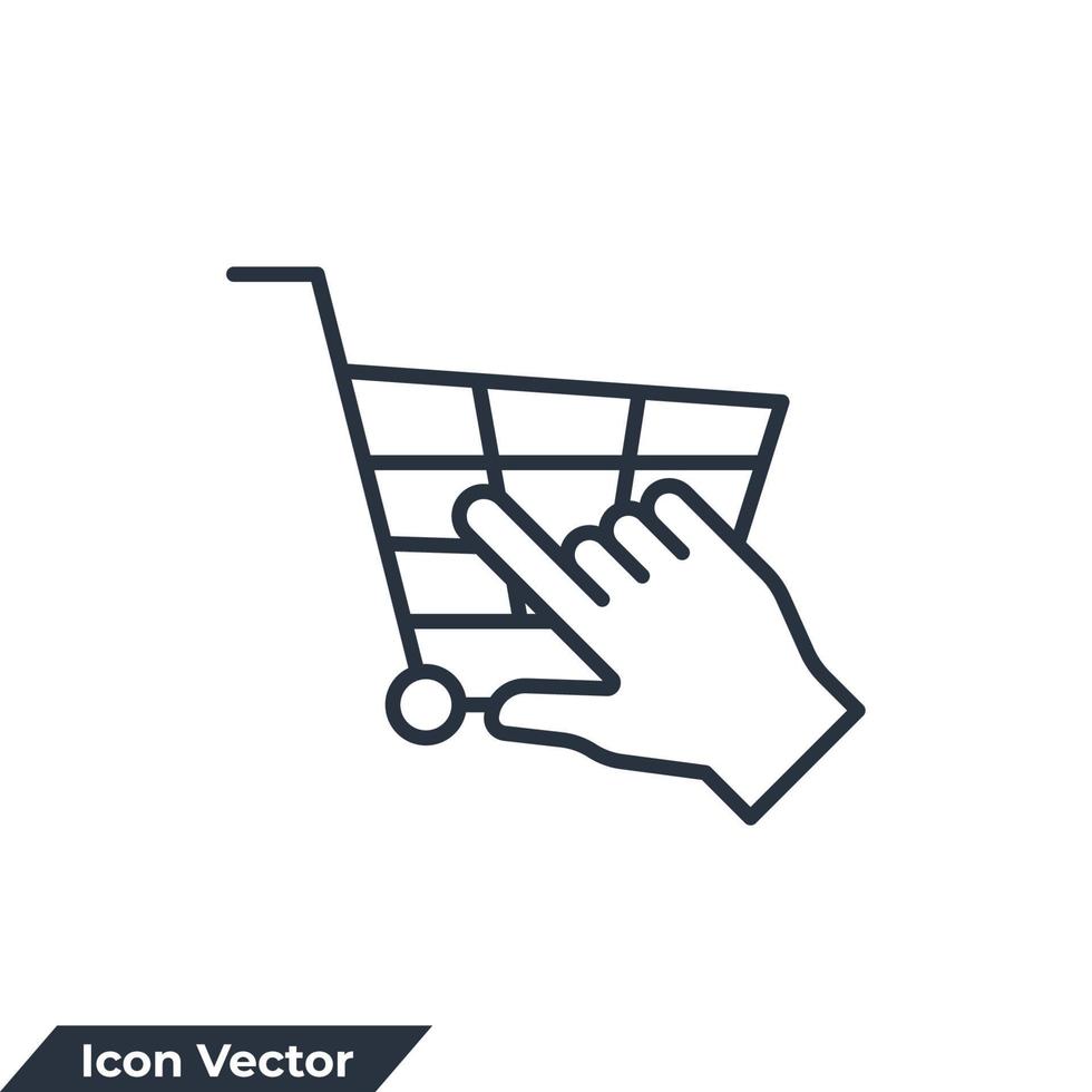 buy now icon logo vector illustration. Click and shopping cart symbol template for graphic and web design collection