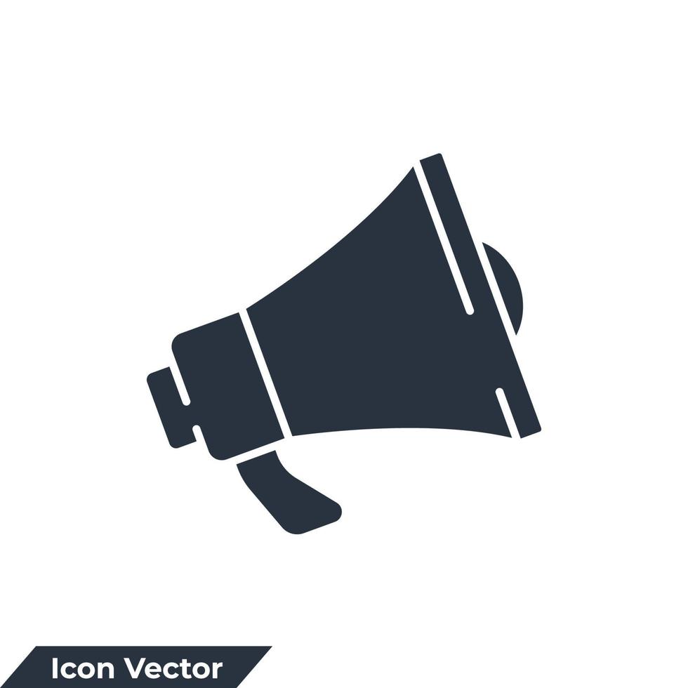 megaphone icon logo vector illustration. Loudspeaker. bullhorn