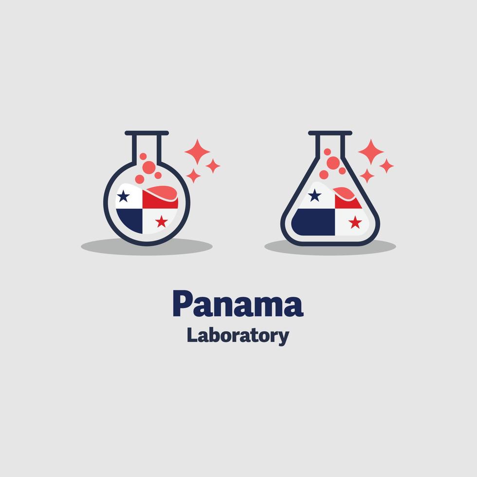 Iconos de laboratorio de Panamá vector