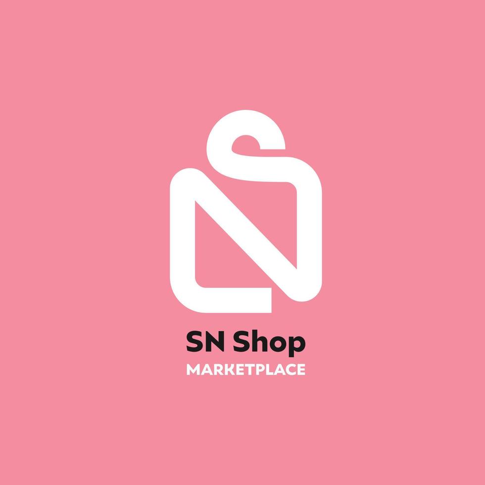 logotipo de la tienda sn vector