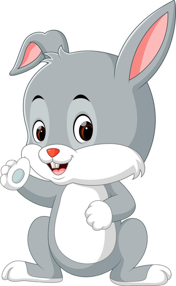 Cute rabbit cartoon vector