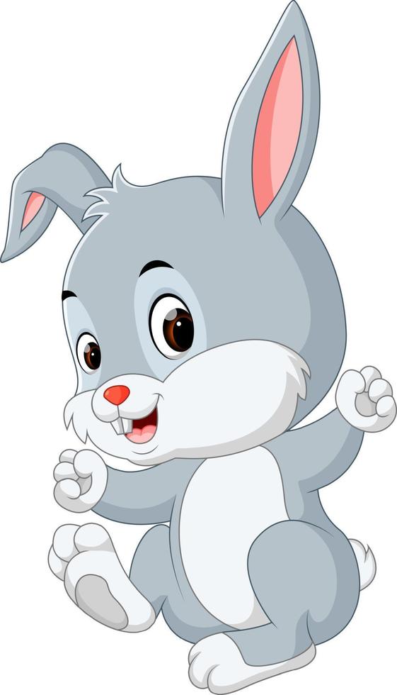 Cute baby rabbit cartoon vector