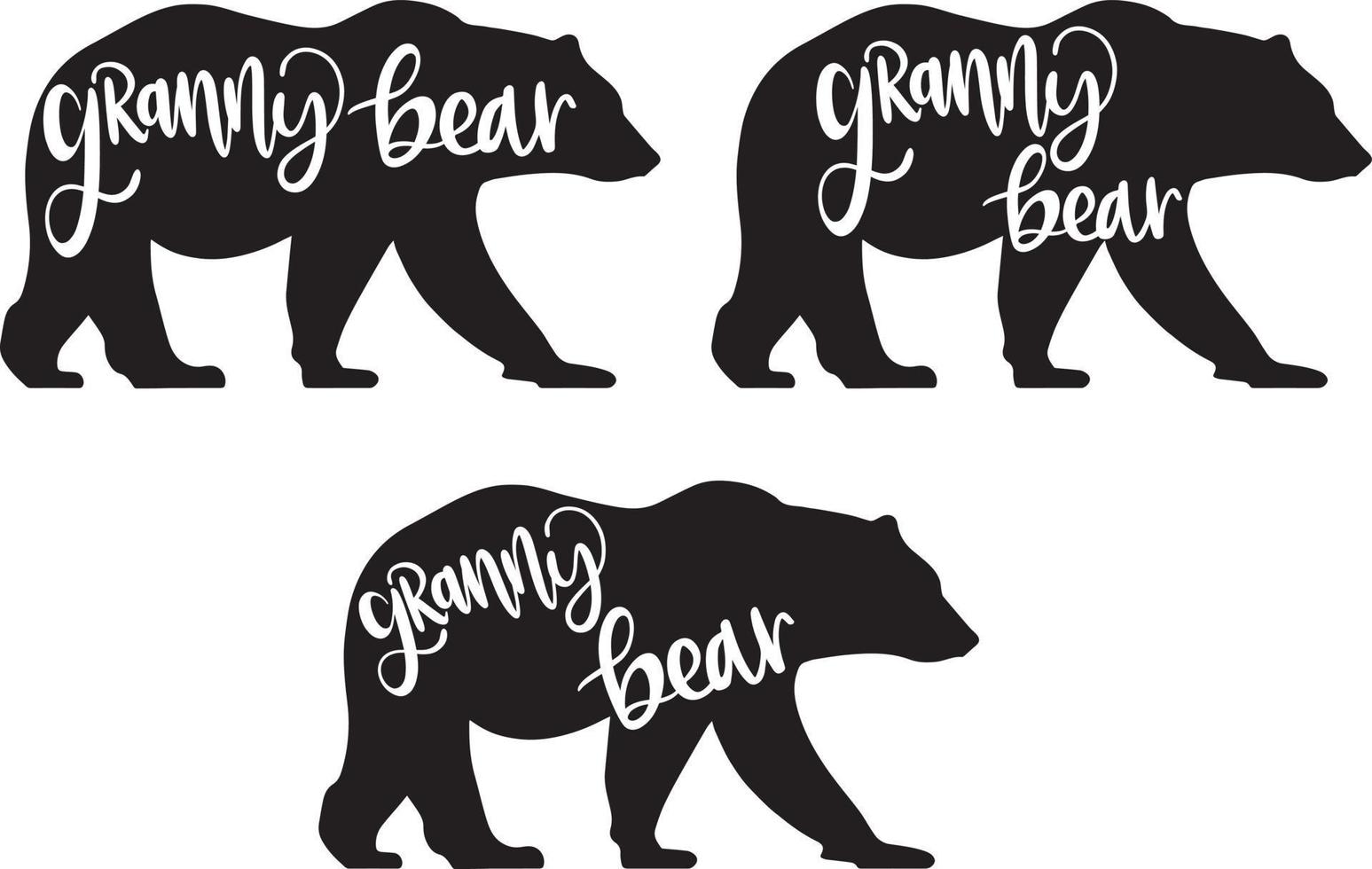 Granny Bear Vector, Family Vector File