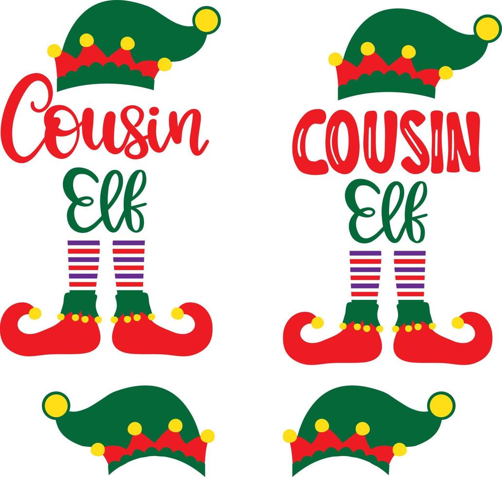 Cousin Elf Christmas Vector file