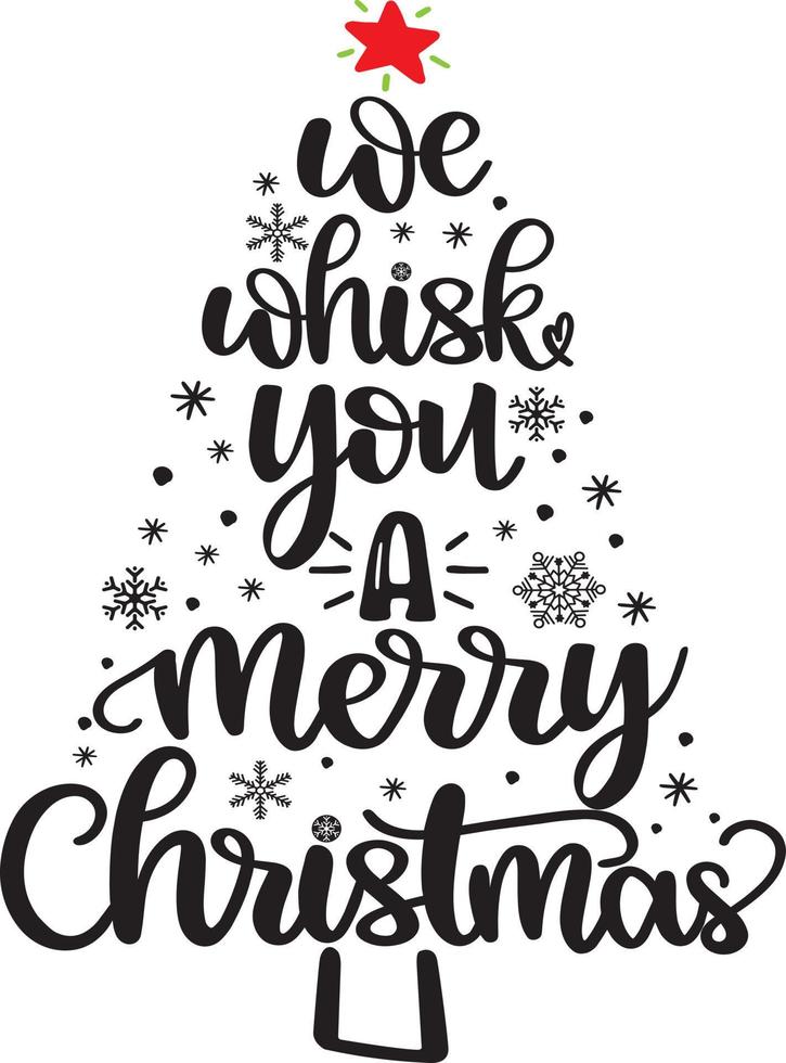 We Whisk You A Merry Christmas vector