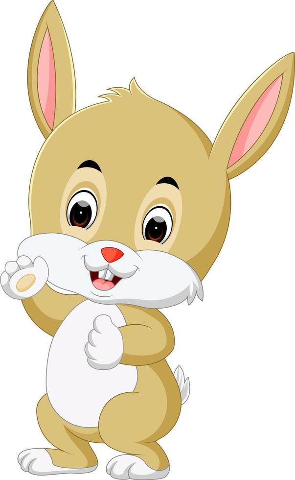 Cute rabbit cartoon vector