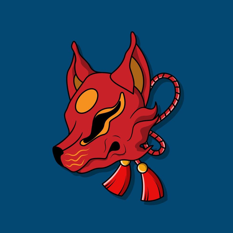 Japanese kitsune mask, Vector illustration eps.10