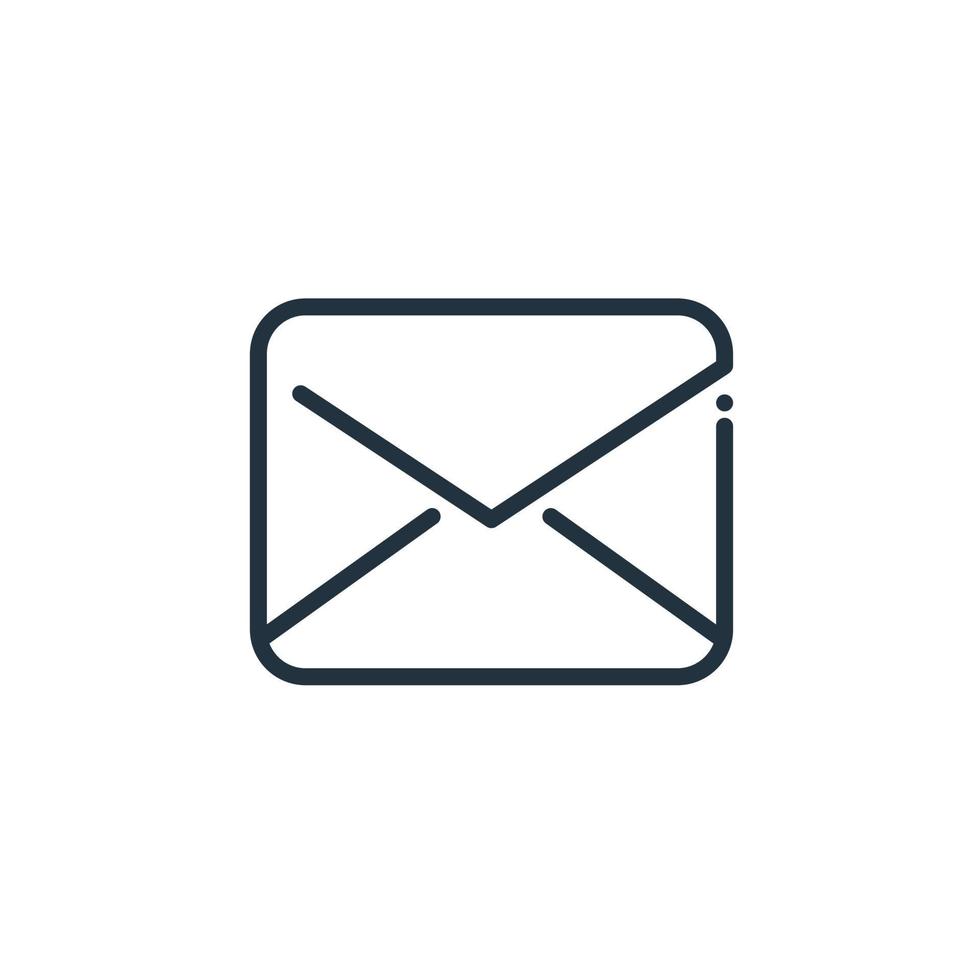 Message icon isolated on a white background. Message, email, envelope symbols for web and mobile apps. vector