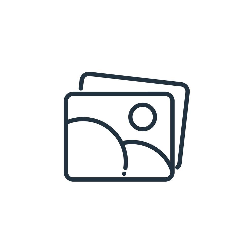 Gallery icon isolated on a white background. Symbols of image, photo, and album elements for web and mobile apps. vector