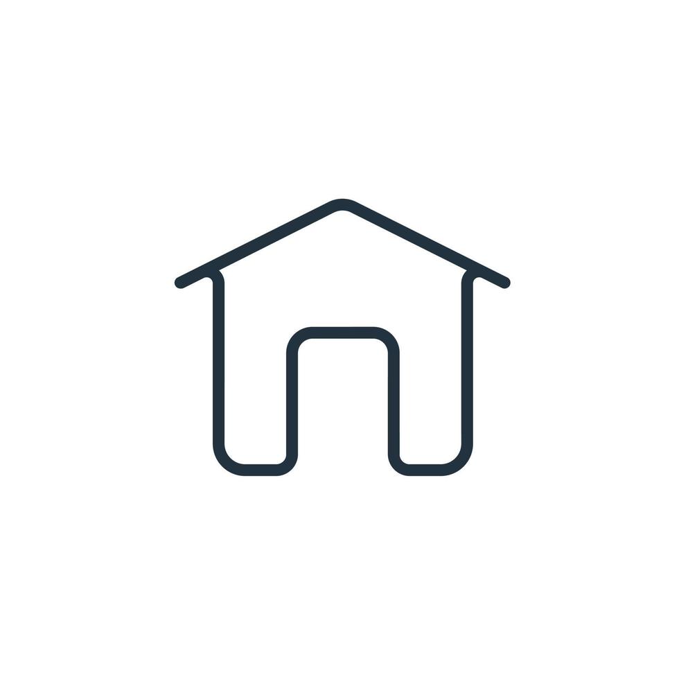 Home icon isolated on a white background. Building symbols, houses, home buttons for web and mobile apps. vector