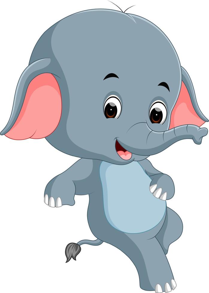 funny baby elephant cartoon vector