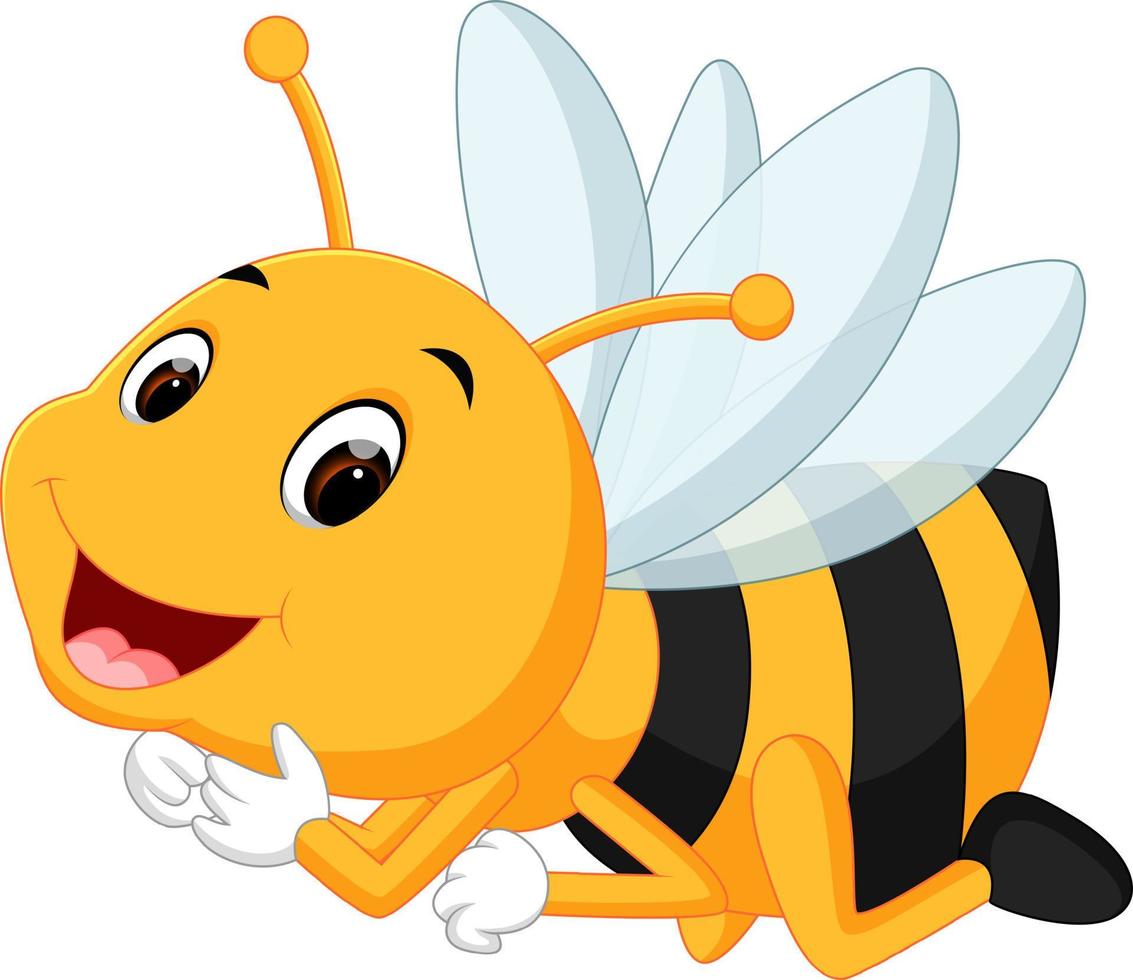 honey bee on a white background vector
