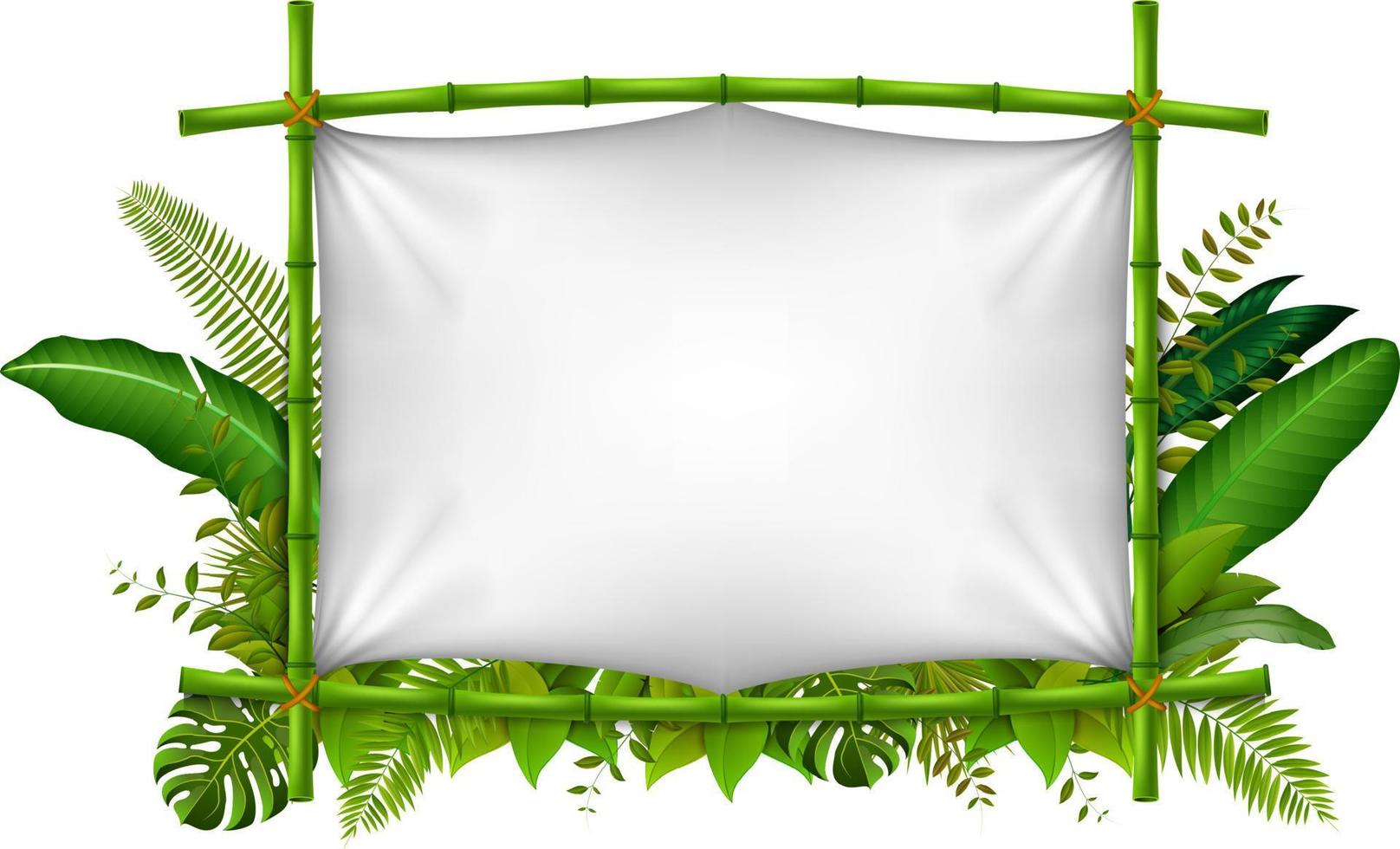 empty frame made of bamboo vector