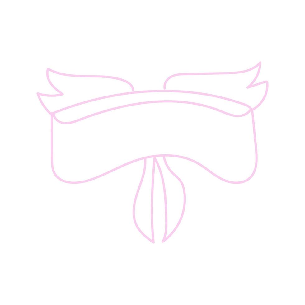 hand drawn ribbon abstract element design vector