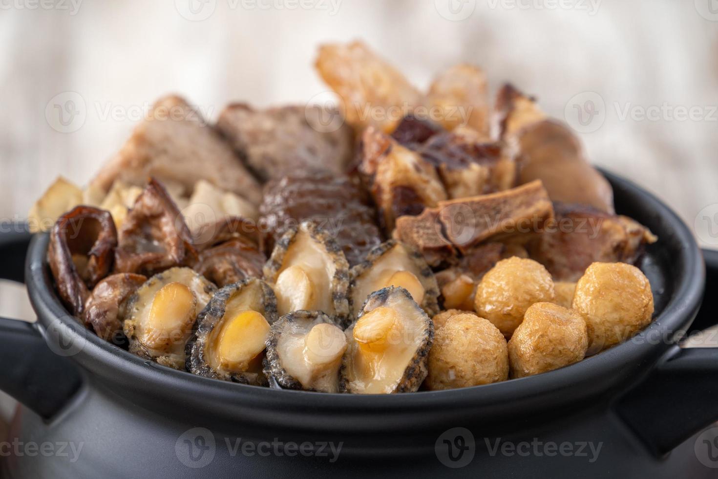 Close up of traditional Chinese food named Fo Tiao Qiang. photo