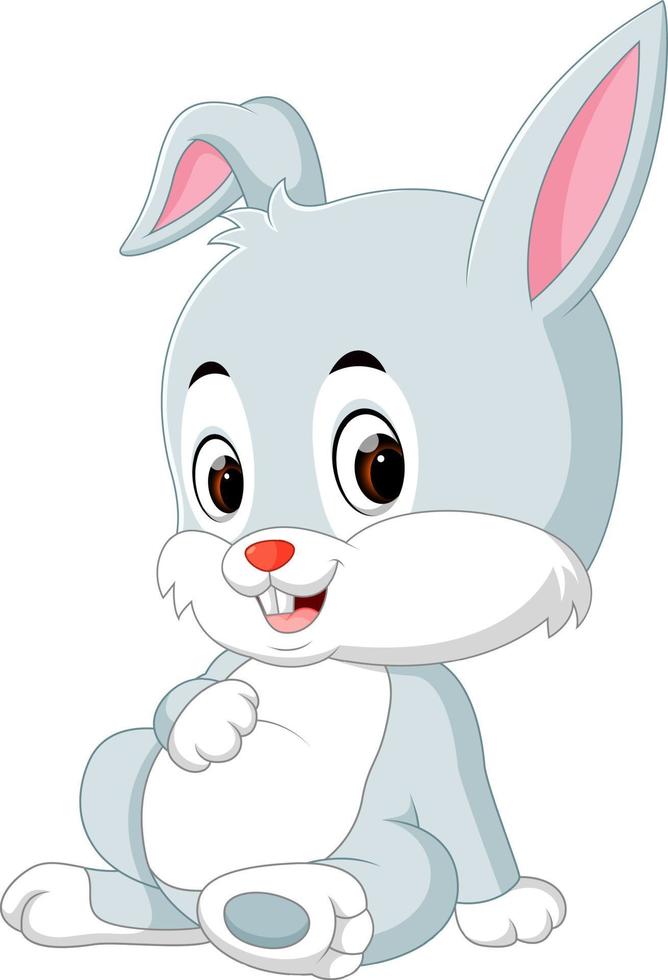 Cute rabbit cartoon vector