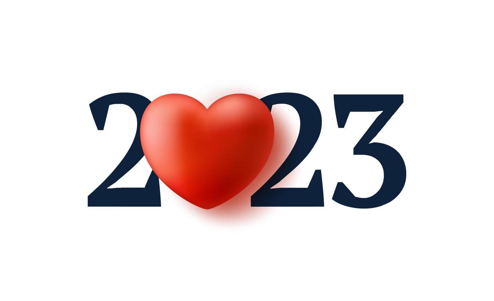 2023 love new year illustration. Happy new year 2023 with ...