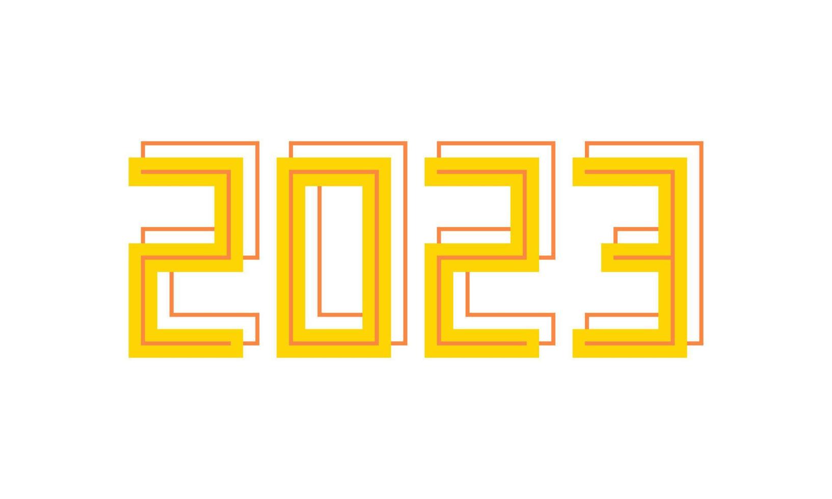 Happy new year 2023 with numbers vector illustration creative style