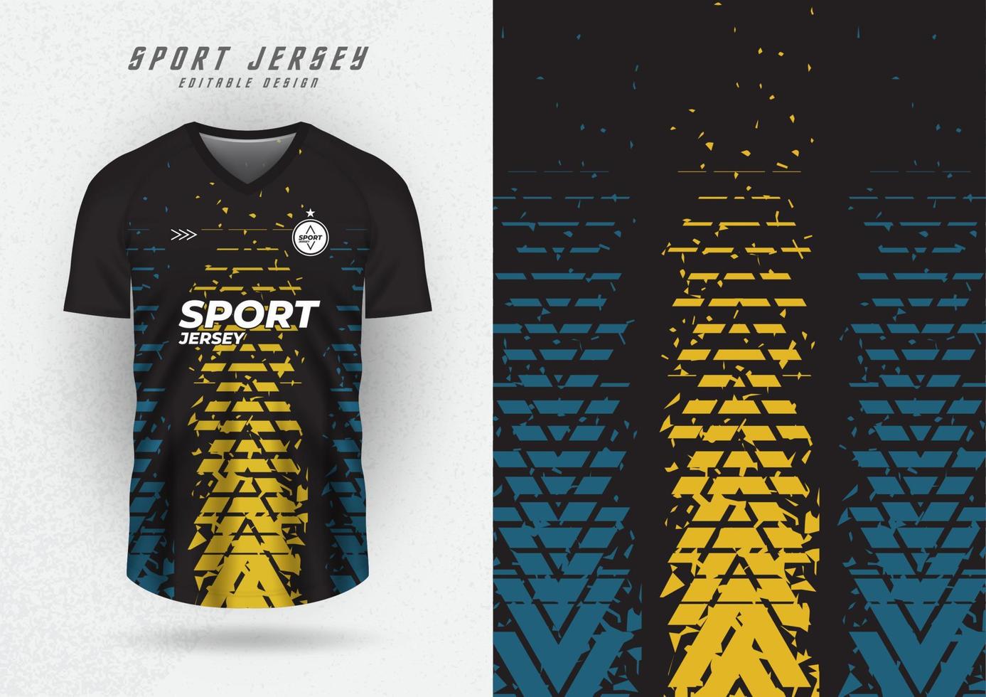 Background mock up for sports jerseys, jerseys, running jerseys, center yellow stripes. for sublimation vector