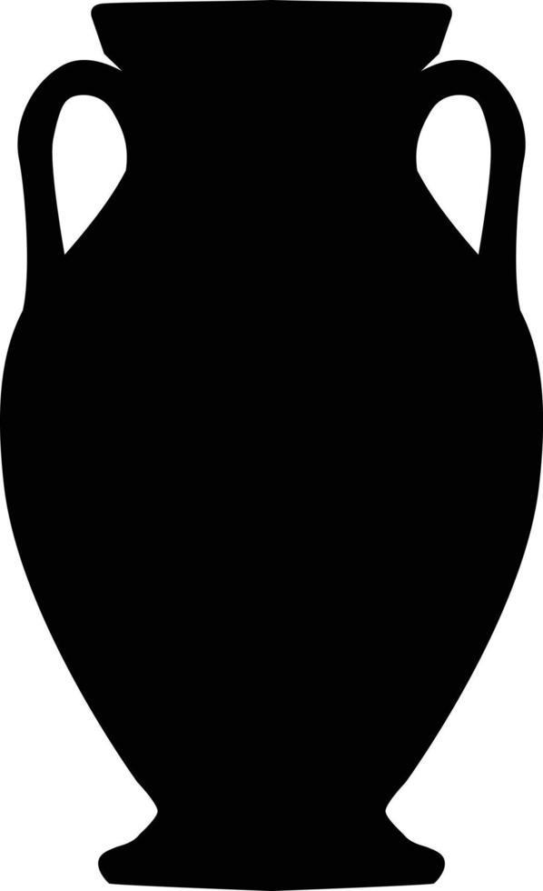 ancient greek vase on white background. Greek Vase logo. flat style. vector