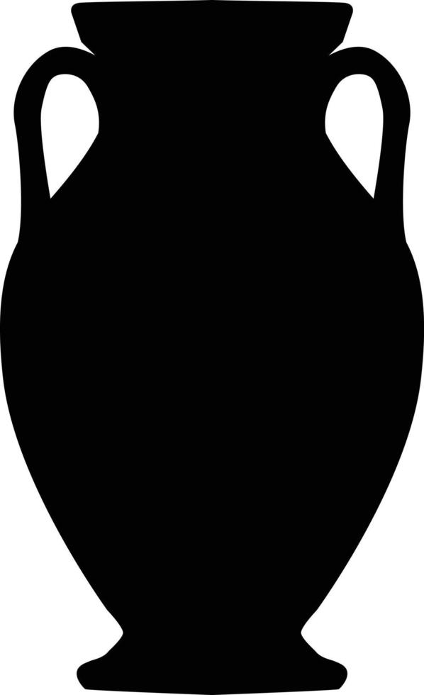 ancient greek vase on white background. Greek Vase logo. flat style. vector