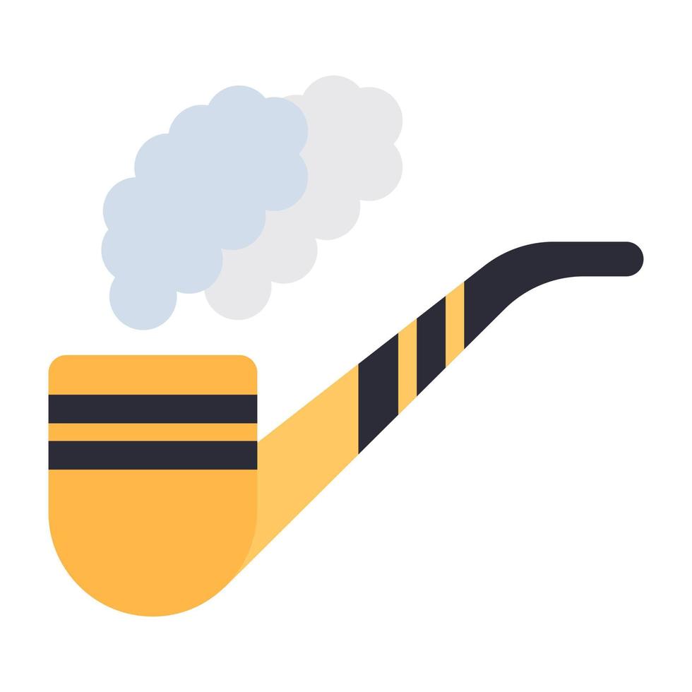 Tobacco pipe icon in editable vector design