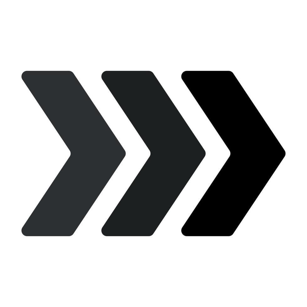 An icon design of fast forward arrow vector