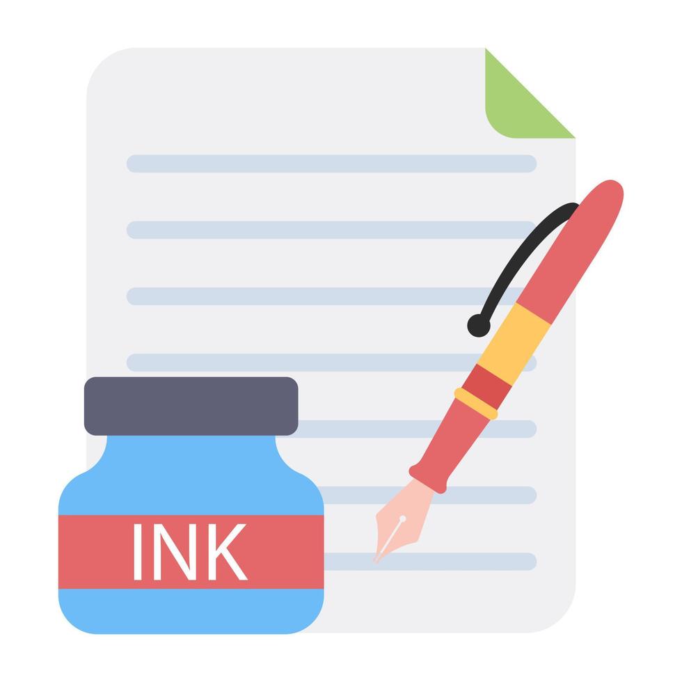 A unique design icon of paper writing vector