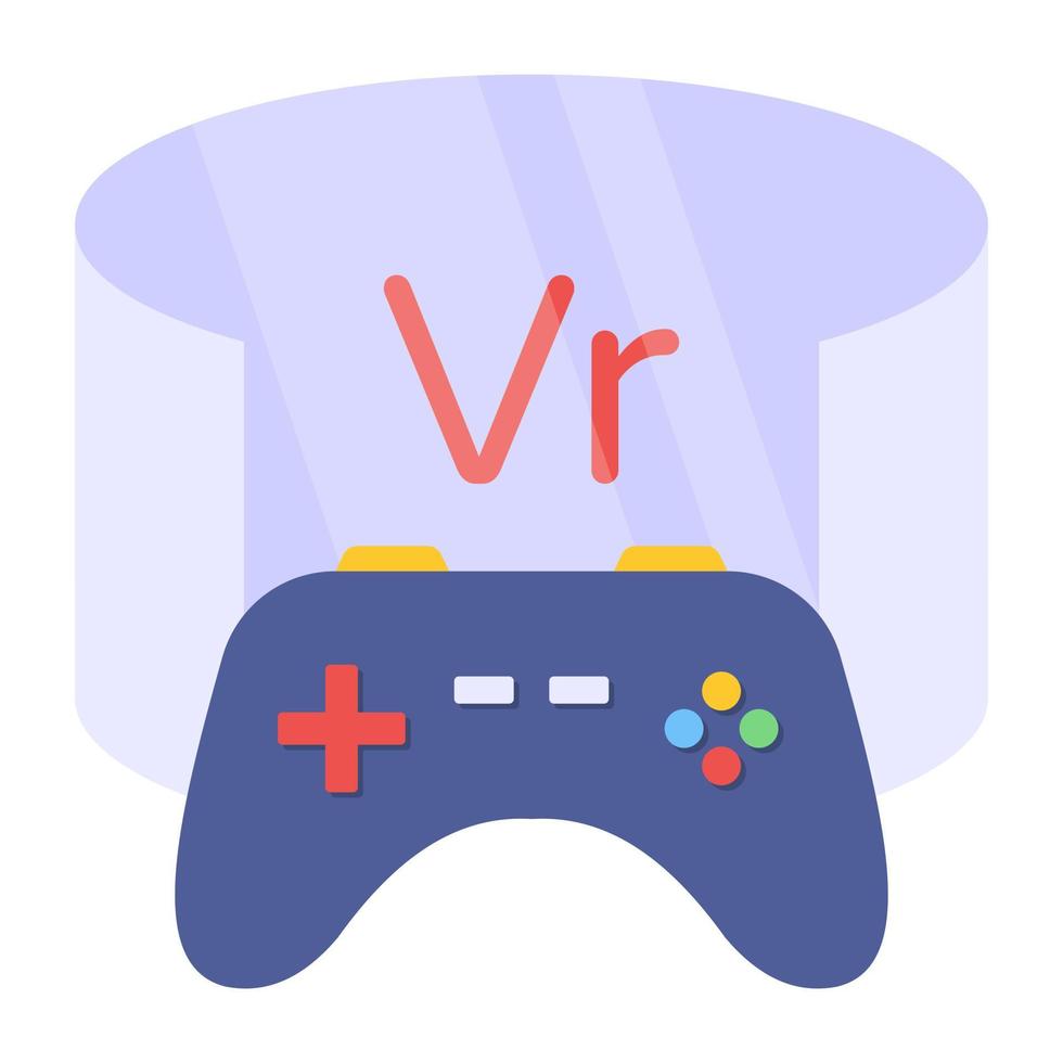 Vector design of game controller, flat design icon