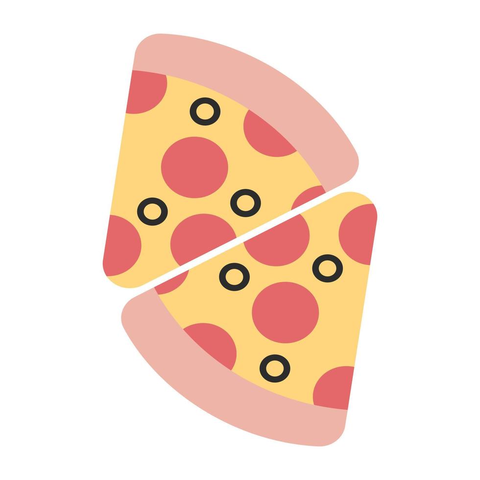 A yummy icon of pizza slices vector