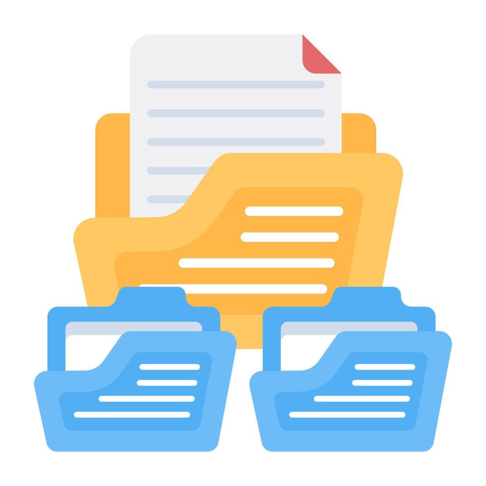 Document folders icon, editable vector