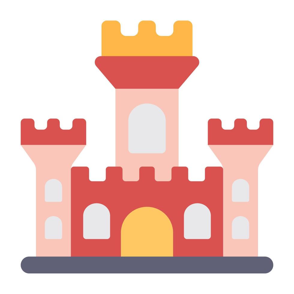 un icono de diseño colorido del castillo vector