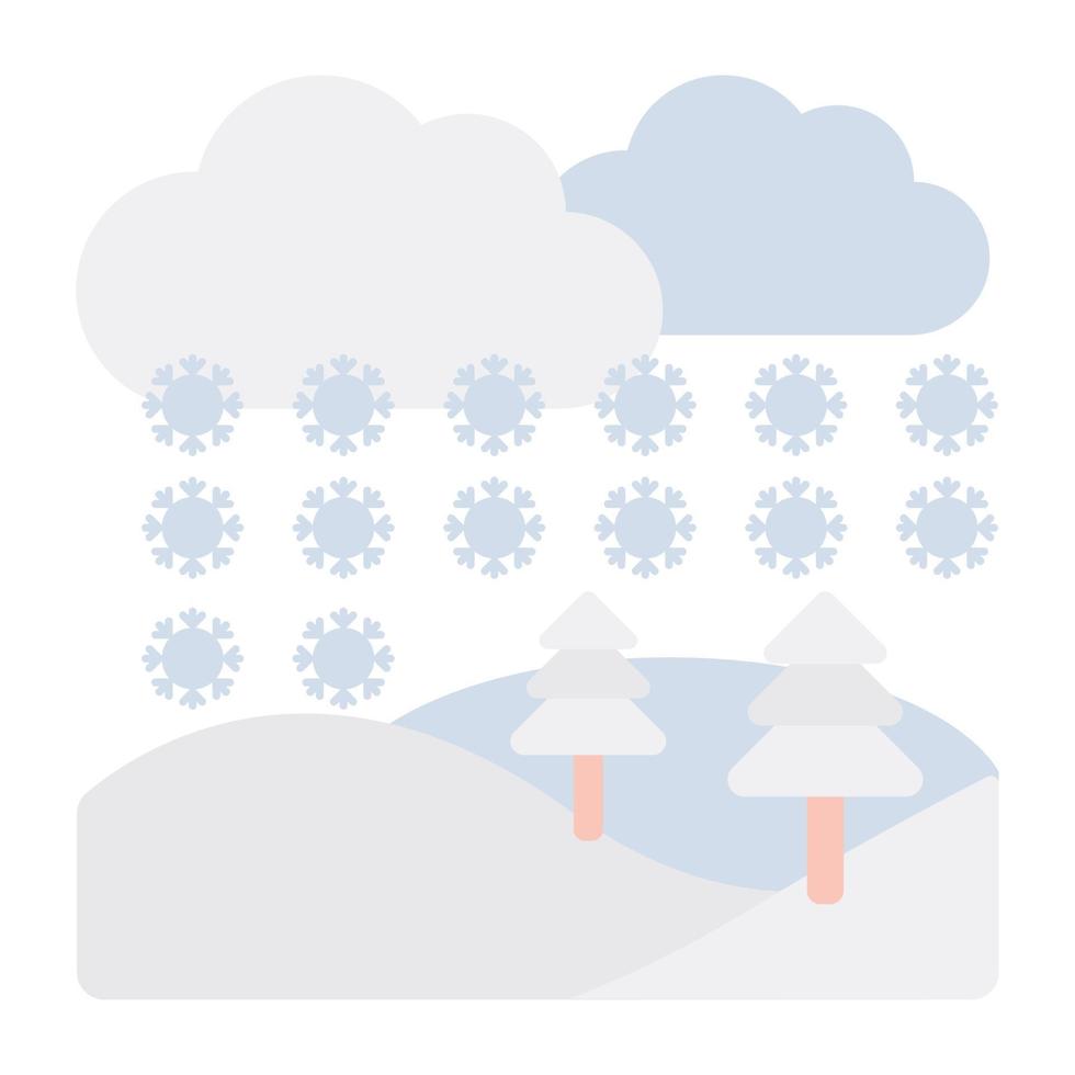 A beautiful design icon of snowy mountains vector