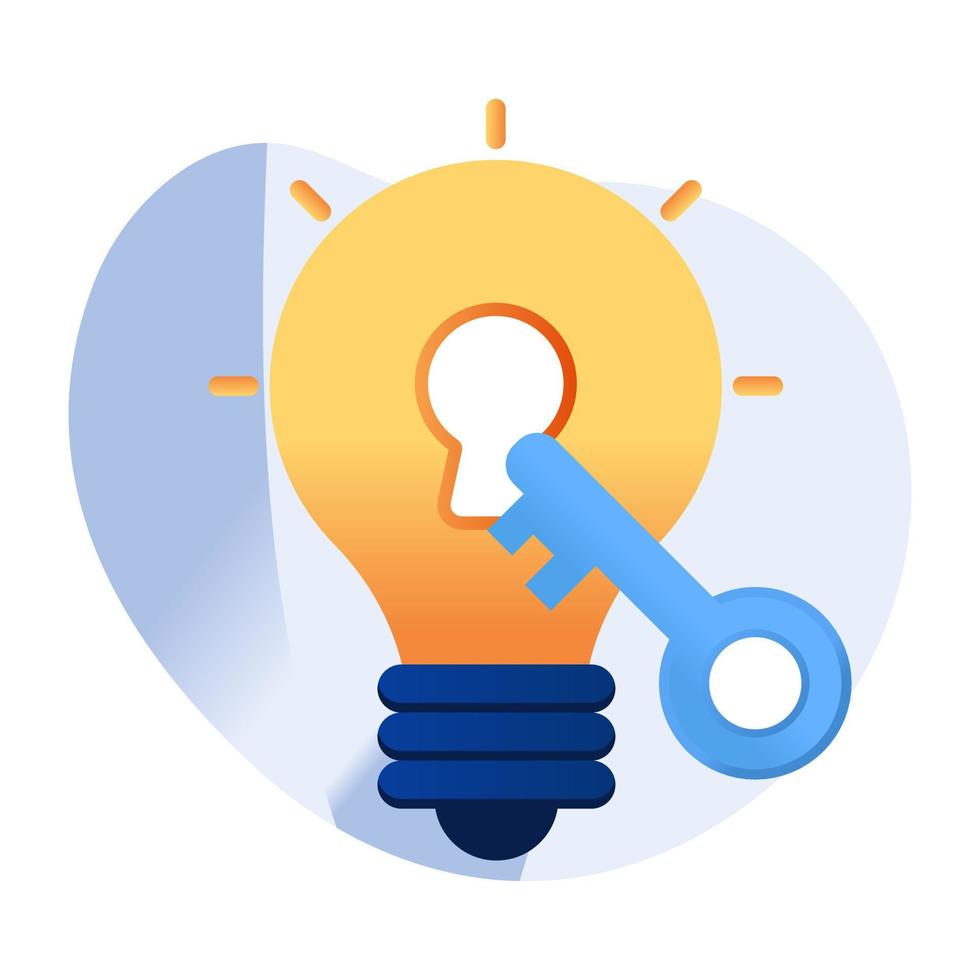 Key idea concept icon vector