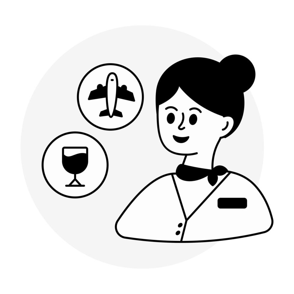 Perfect design icon of air hostess vector