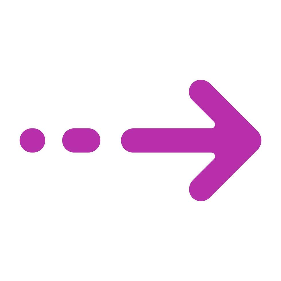 A flat design icon of forward arrow vector