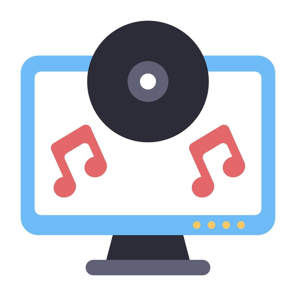 An amazing design icon of online music vector