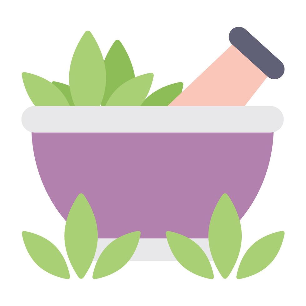 A unique design icon of grinding herbs vector
