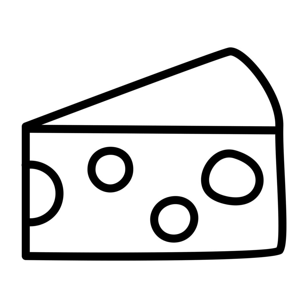 icono de diseño moderno de bloque de queso vector