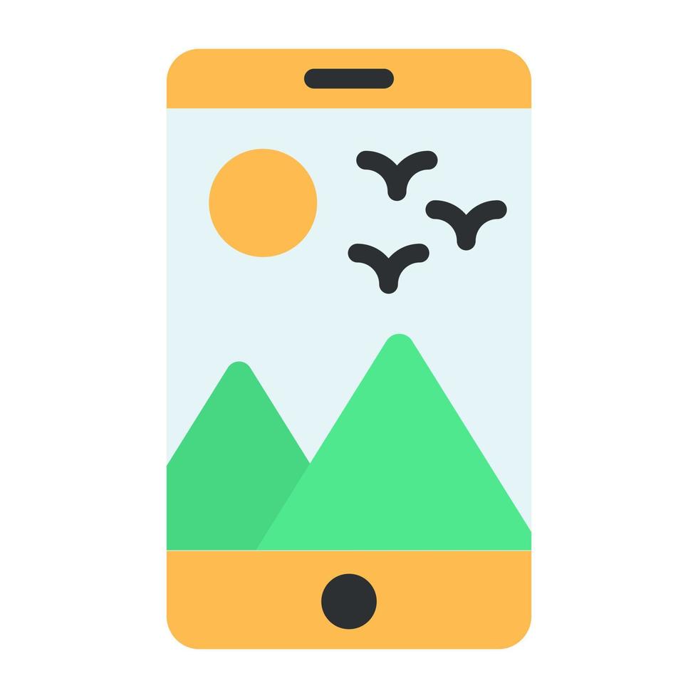 Trendy design icon of mobile wallpaper vector